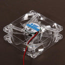 2pcs 80mm 80x25mm Clear Fans 4 LED Blue 4pin for Computer PC Case Cooling Cooler