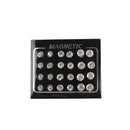 12 Pairs Charm Crystal Magnetic Clip on Stud Earrings for Men Women 4,6,7mm