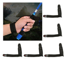 5x Fishing Glove One Finger Stall Shield Saltwater Trolling PU Leather Black