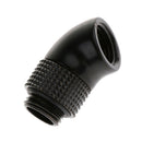 G1/4'' Thread 45Degree Rotary PC Water Cooling Tube Connector Fitting Black