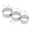 3pcs Stainless Steel Round Dumplings Wrappers Molds Set Cutter Maker Tools