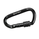 30KN/6600lbs D Ring Carbon Steel Screwgate Locking Outdoor Rock Climbing