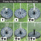 Bird Bath Fountain Solar-Powered Water Pumps Floating Outdoor Pond Garden Patio