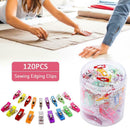 Paper 29NU Plastic Sewing Fabric Clips Edging 120PCS Quilting Colorful Binding