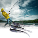 10 Pcs 70mm Soft Silicone Fishing Lures Minnow Lure Crank Bait Tackle