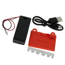 For Micro Bit Kit Silicone Protective Case with Power Supply / Cable Set, Red