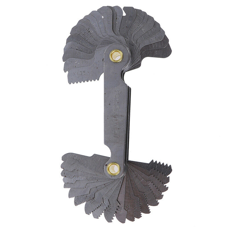 40pcs Thread Measuring Gage 60 Degree Whitworth Metric Screw Thread Pitch Ga Gw