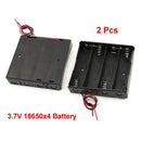 2pcs Plastic Storage Case 4x18650 3.7V Battery Holder w Wire Leads N3L8