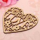 10x LOVE Heart Wood Embellishments Crafts Christmas Ornaments Tree Hanging V4X4