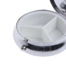 Portable Metal Pill Box Medicine Organizer Storage Container Folding Pill C ME