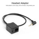 Headset Adapter 2.5mm TRS Stereo Plug Male To RJ9 6P4C Socket Female CablY`US