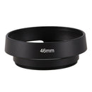 Black 46mm Metal Lens Hood for 25mm F1.4 35mm F1.6 50mm F1.8 mirrorless C4J9
