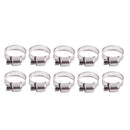10 pcs. High torque adjustable band 16-25 mm Worm Gear hose clamps B6C9