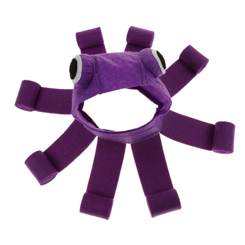 Octopus Wigs Pet Halloween Hat Adjustable Collar for Dog Cat Party Supplies