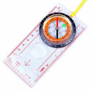 5X(Baseplate Ruler Compass Map Scale Magnifier With Strap Camping Hiking OCB6K3)