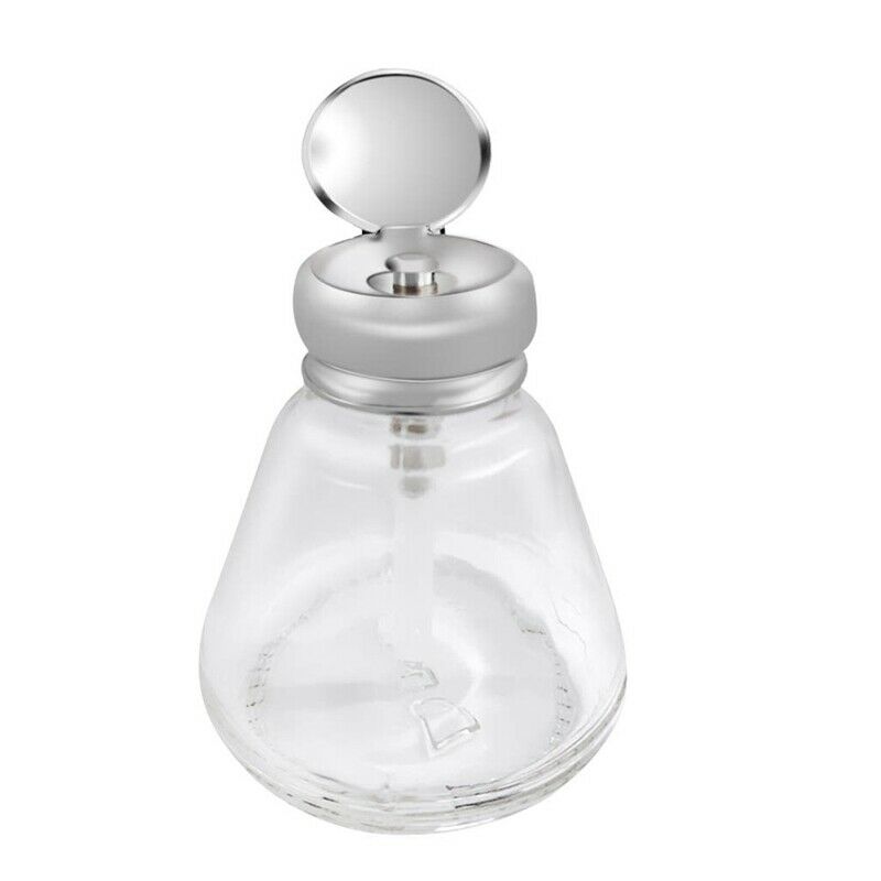 Empty Nail Polish Makeup Remover Pump Dispenser Glass Push Down Press Bottl M1M2