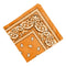 Novelty Double Sided Paisley Print Cowboy Bandana Head Wrap Wristband Orange