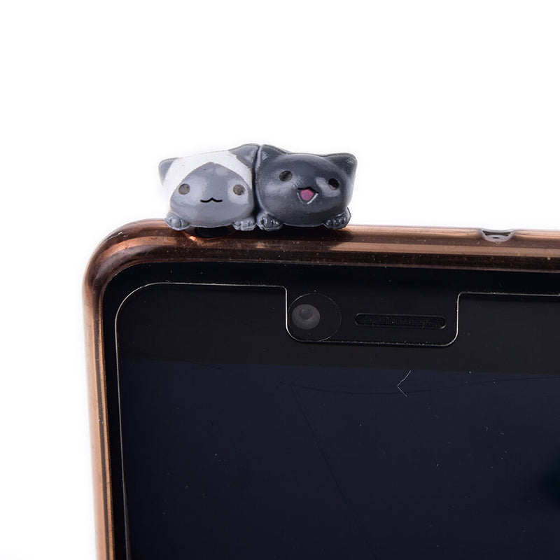 Cute 6pcs Cat 3.5mm Anti Dusts Earphone Jack Plug Stoppers Caps For-Mobile phone