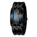 Electronic Watch 30M Waterproof Quartz Wrist Bracelet Watch Stainless Steel LED