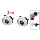 2 Pcs Black White Panda Shaped Car Air Freshener Perfume w Two Clips
