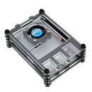 3X(Acrylic Case for Raspberry Pi 4 B,Raspberry Pi Case with Cooling Fan & H