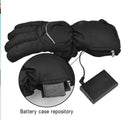 Battery Powered Electric Heated Gloves Automatic Temperature Control Outdoor Ski