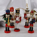5pcs 12cm Wooden Nutcracker Soldier Merry Christmas Decoration Pendant Ornam 3C