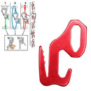Red Rope Tightener Tie Down Strap Tool Al Alloy Camping Tent Rope Buckle FT