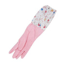 Floral Flower Long Cuff Rubber Gloves Dishwashing Gloves Kitchen Gloves(Lon