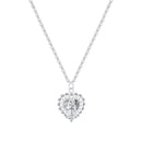 Women Fashion Cubic Zirconia Heart Shaped Pendant Clavicle Chain Necklace Gift