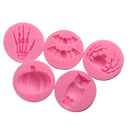 5pcs Silicone Molds Fondant Chocolate Moulds Halloween Cake Decorating Tools
