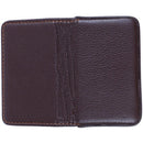 Magnetic Flip Leather Business Credit Card Case Holder Brown L2M8