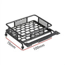 RC 1/10 Metal Roof Rack Luggage Carrier with Round LED Lights 2 White 2 Red