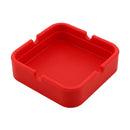 Silicone Cigarette Ashtray Smokers Ash Container Tray for Home Outdoor Red
