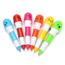 Smiling Face Pill Shape Ballpoint Pen Cute Cartoon Favor Retractable Ball Pe Gw