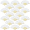 18 Pieces White Handheld Fans Cloth Fans Bamboo Folding Fans For Wedding De G1W6