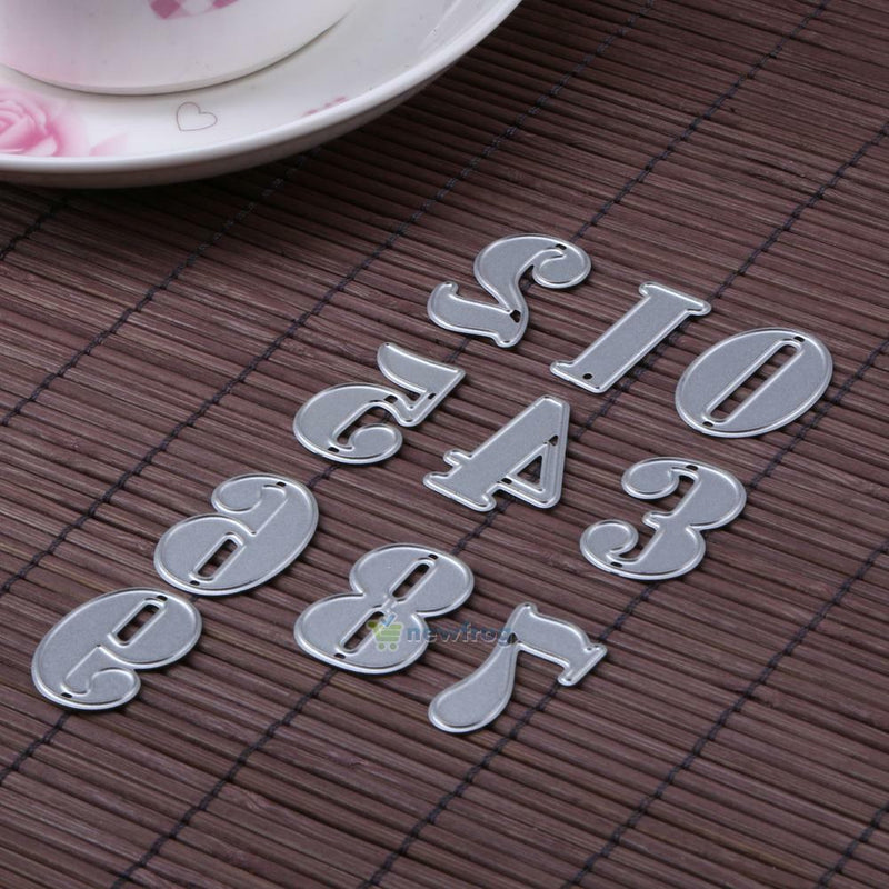 1 Set Number Metal Cutting Dies Stencil Hand Craft DIY Scrapbooking Card Diary