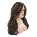 Chemical Fiber Fluffy Lady'S Long Roll Brown Wig Wave Roll Wig Hair Set Hig V9B1