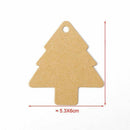 100x fir tree cardboard kraft label with jute cord 5.3x6cm for hanging writ J6Z9