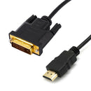 1 Piece Adapter Cable HDMI to DVI, Male to Male Cable with 1080P-1.8m for