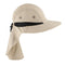 Packable Big Brim Hat Sun Protection Hats Foldable Roll up Sun Cap Khaki 58-60CM