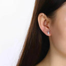 Women's Elegant Earrings Sparkling Hoop Earring
