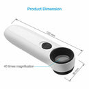 40X Magnifying Magnifier Glass Jeweler Eye Jewelry Loupe Loop with 2 LED Li K0M8