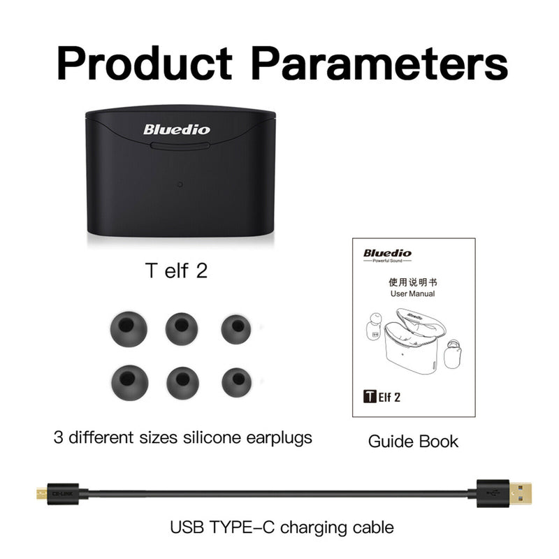 Mini Stereo TWS Earphones Earbuds Waterproof & Charging Box 6mm Speaker