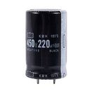 450V 220uF 40x25mm Cylindrical Aluminum Electrolytic Capacitor Black O8T1