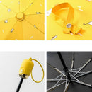 Cartoon Duck Design Automatic Umbrella Yellow Umbrella Female Girl Sunshine