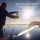 Electric Vibration Fishing Lure Blue LED Rechargeable Attractant False Bait