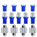 13x Blue Car LED Lights Interior Package Kit for Dome License Plate Lamp BuSEAU