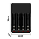Smart Intelligent 4-Slot Battery Charger For AA AAA Ni-MH With 4pcs AA Batteries