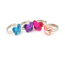 5Pcs Cute Heart Butterfly Rings Adjustable Jwewlry Kids Fashion Accessories  MO